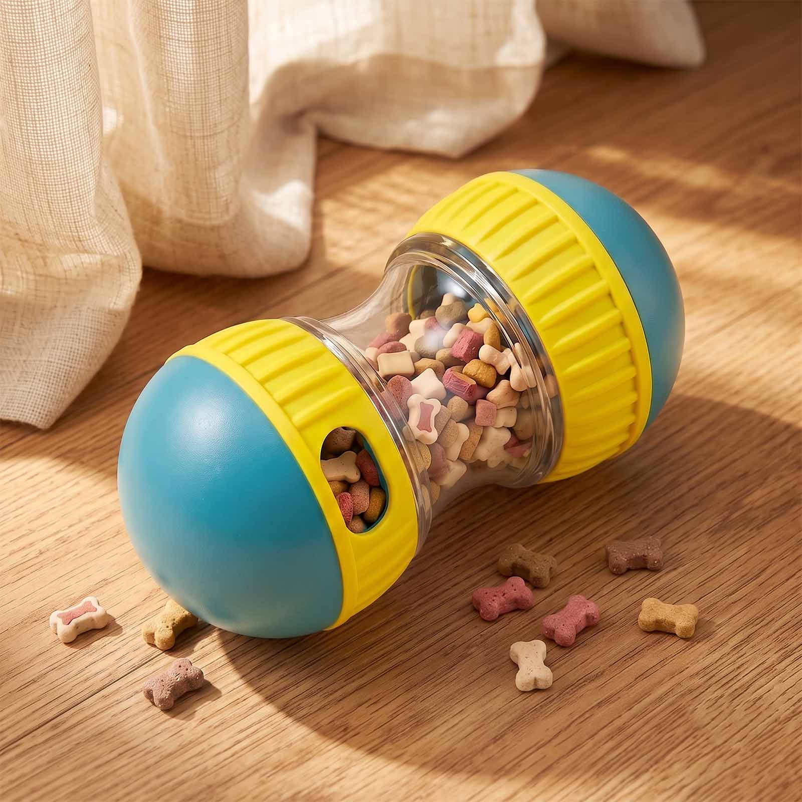 The Busy Ball — Slow Feeder & Treat-Dispensing Wobble Toy