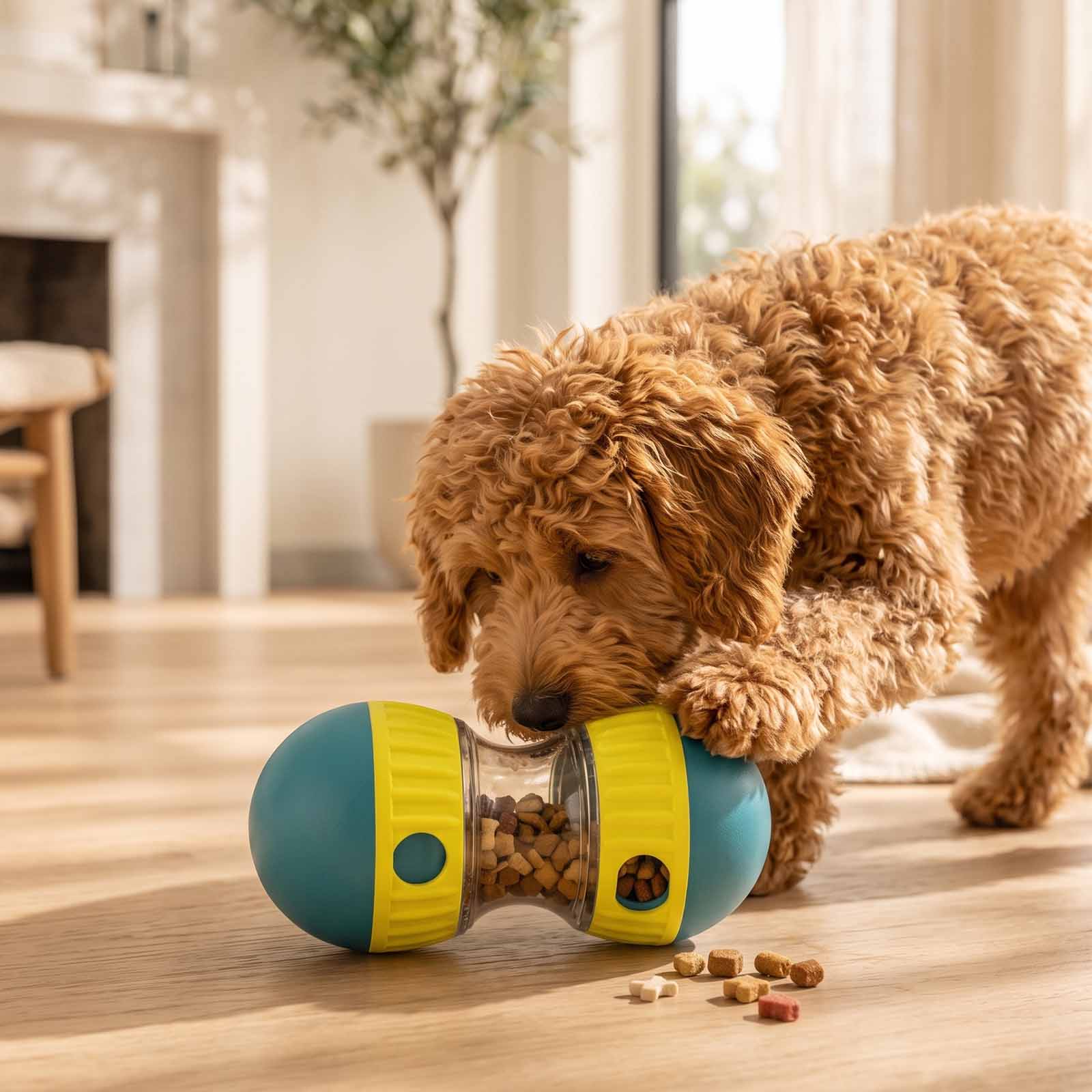 The Busy Ball — Slow Feeder & Treat-Dispensing Wobble Toy