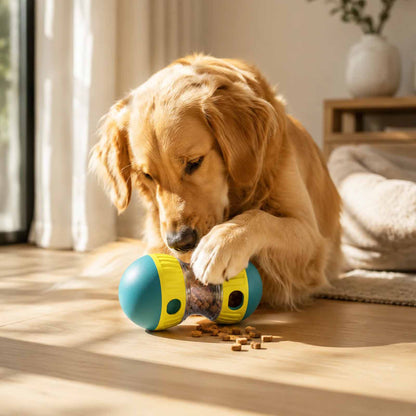 The Busy Ball — Slow Feeder & Treat-Dispensing Wobble Toy