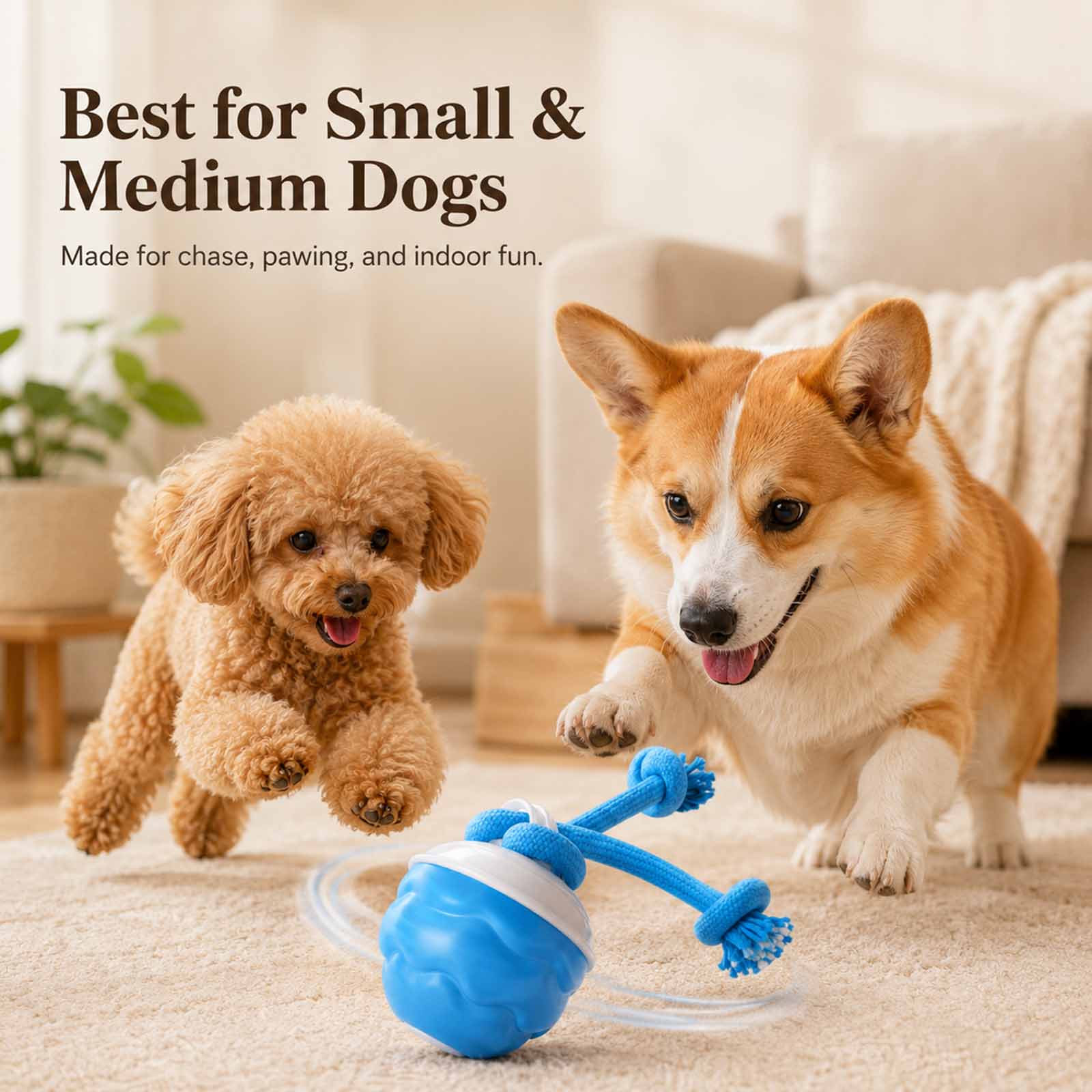 PALAPAW Chase Buddy™ — Interactive Chase Toy for Small & Medium Dogs
