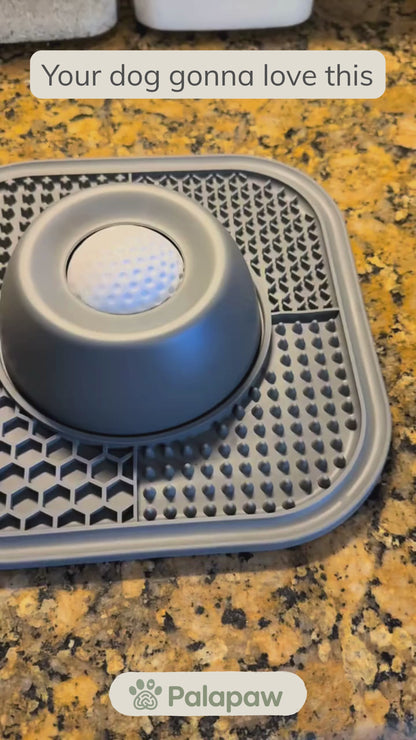 PALAPAW Calm Bowl — 2-in-1 Lick Mat & Slow Feeder for Dogs